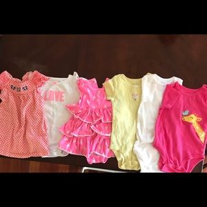 Baby girls onesies and dresses